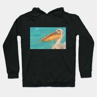 A Vibrant and Expressive Painting of a Pelican Hoodie